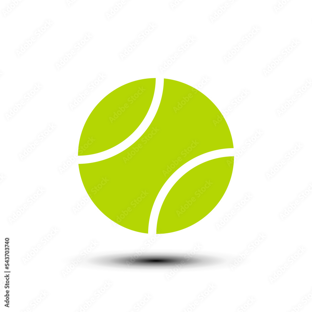 Tennis ball icon. flat design vector illustration for web and mobile