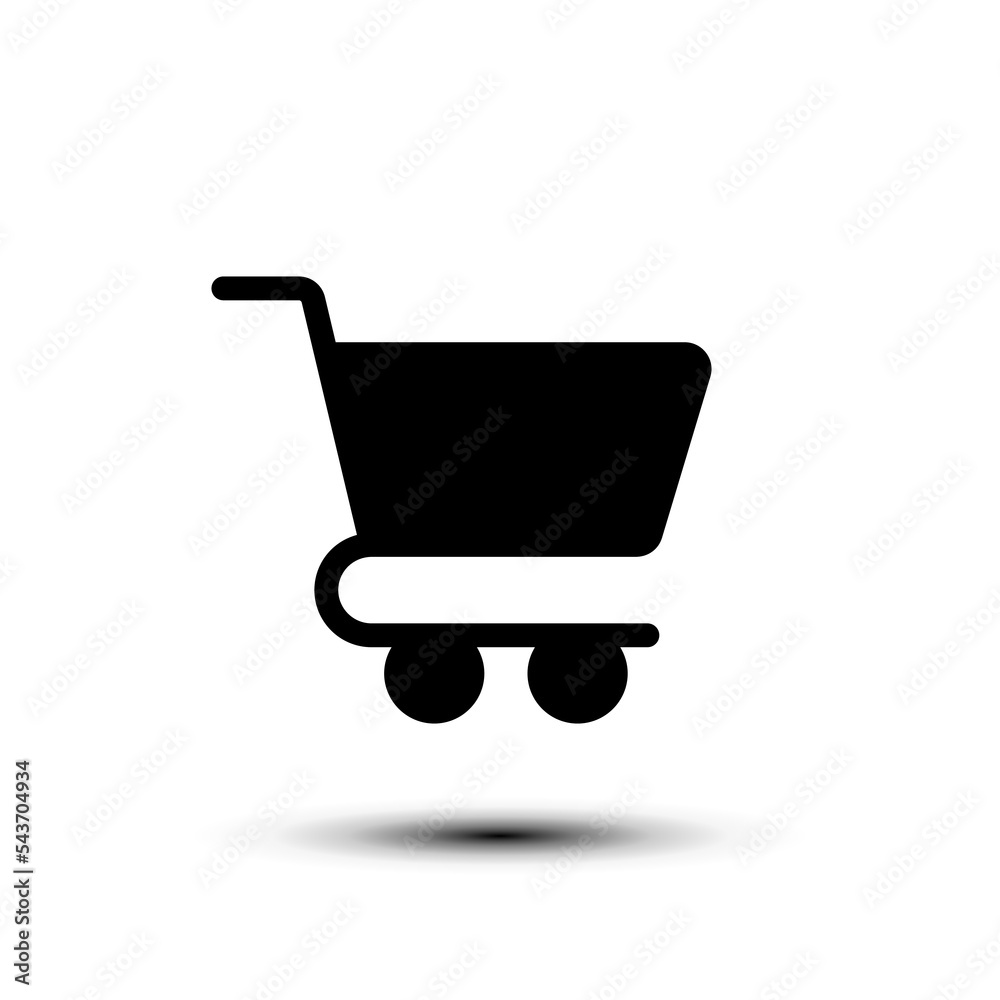 Shopping cart icon. flat design vector illustration for web and mobile Shopping cart icon. flat design vector illustration for web and mobile