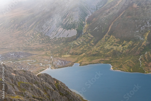 View from the top of Sgor Gaoith, Munro mountain in the Cairngorms, Scotland. photo