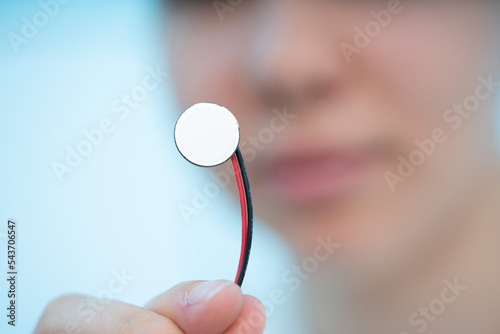 holding a piezoelectric ultrasonic emitter used for cleaning system and ultrasonic location photo