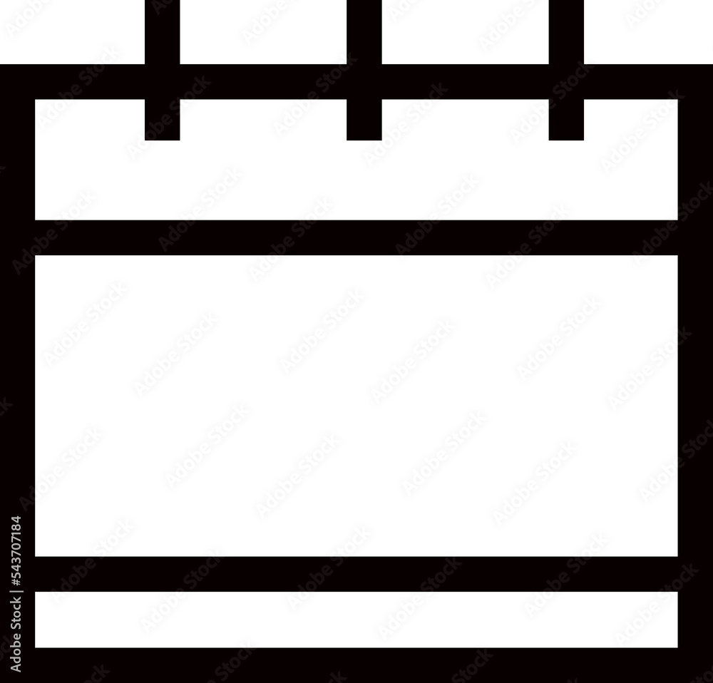 Fototapeta premium Calendar line icon. Date, time sign