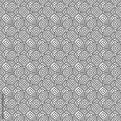Outline geometric abstract background. Seamless pattern with repeated stylized line squares. Endless swatch. Vector.