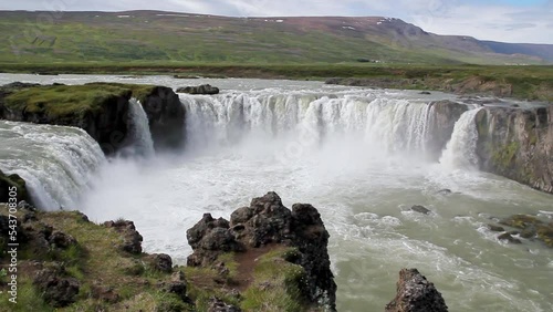 the famous Godafoss waterfall in Iceland