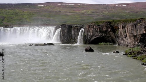 the famous Godafoss waterfall in Iceland