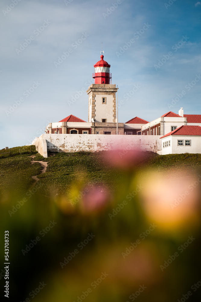 The colorful ligthouse of Cabo Da Roca, on the most western point of Europe