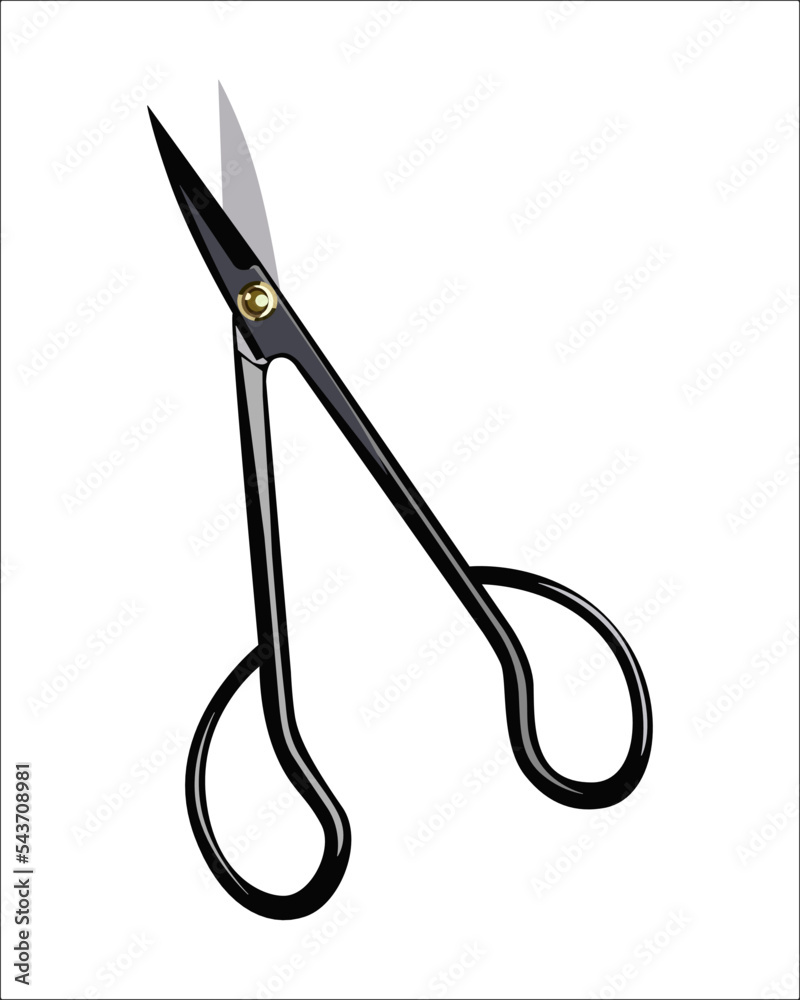 Vector Illustration of Traditional Pruning Shears, Japanese Bonsai Garden Tools Flower Scissors isolated on white background. Gardening hand tools Vector Illustration of Traditional Pruning Shears, Japanese Bonsai Garden Tools Flower Scissors isolated on white background. Gardening hand tools