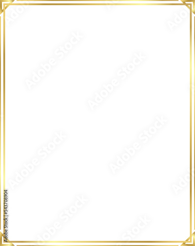 Vector of Christmas Simple Gold border	