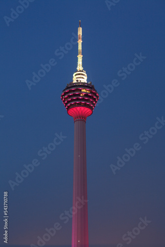 Canvas Print KL tower at night, Kuala Lumpur, Malaysia