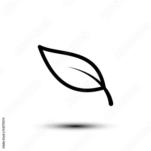 Leaf icon. flat design vector illustration for web and mobile