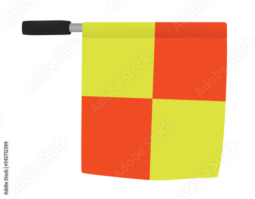 Soccer referee flag. vector illustration