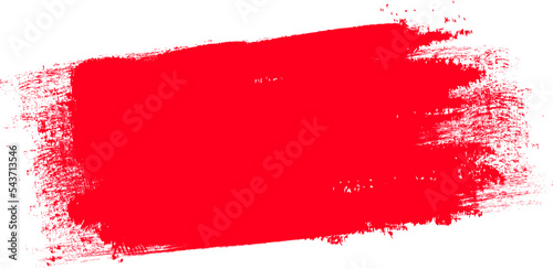 Red brush stroke isolated on background. Paint brush stroke vector for red ink paint, grunge design element, dirt banner, watercolor design, dirty texture. Trendy brush stroke, vector illustration