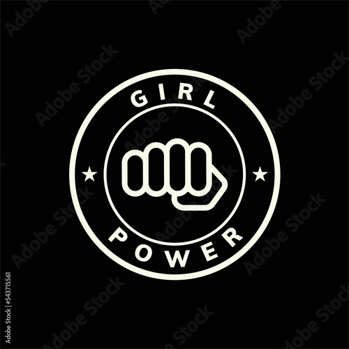 Minimalistic logo design for a gym or box club isolated on a black background