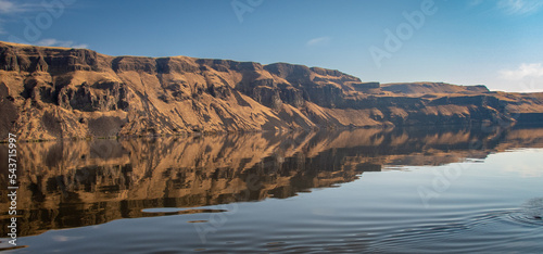 Rock formation reflection on the Palouse River