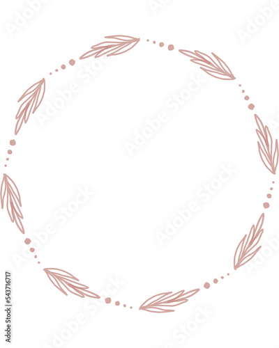 Aesthetic rustic wreath leaf