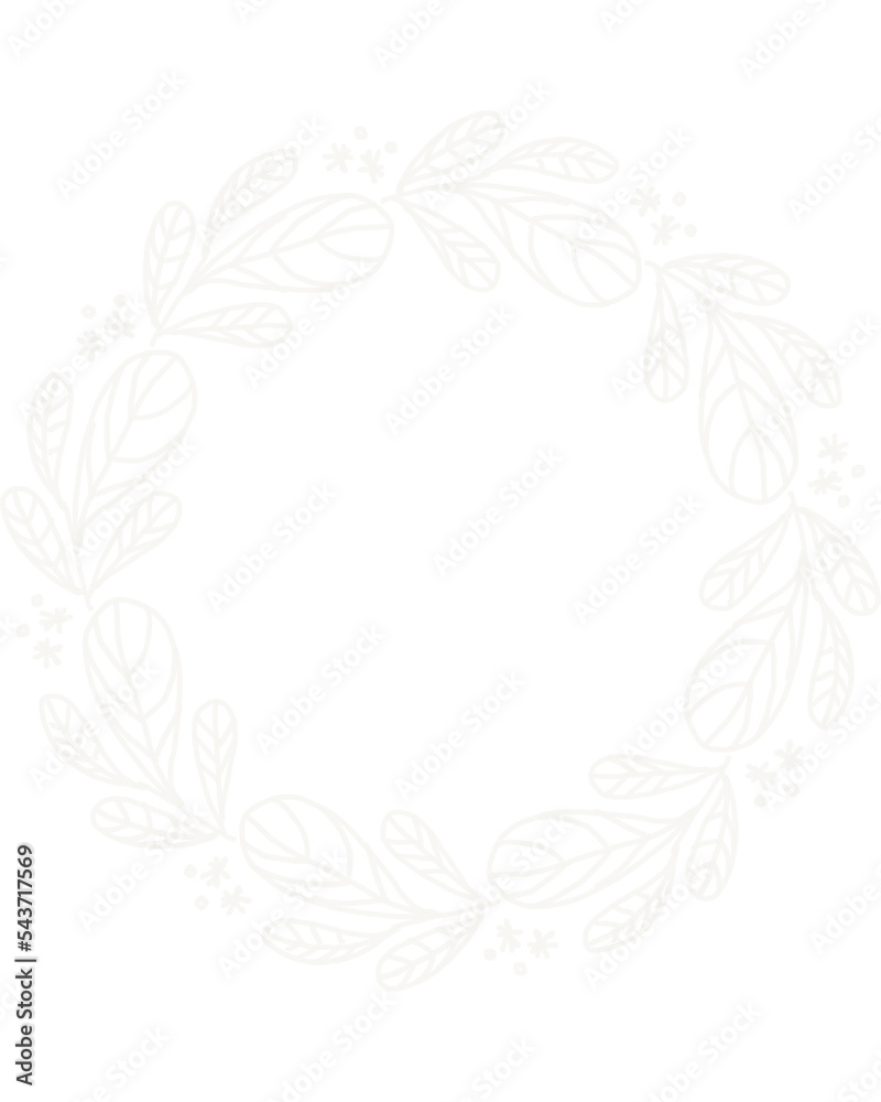 Aesthetic rustic wreath leaf