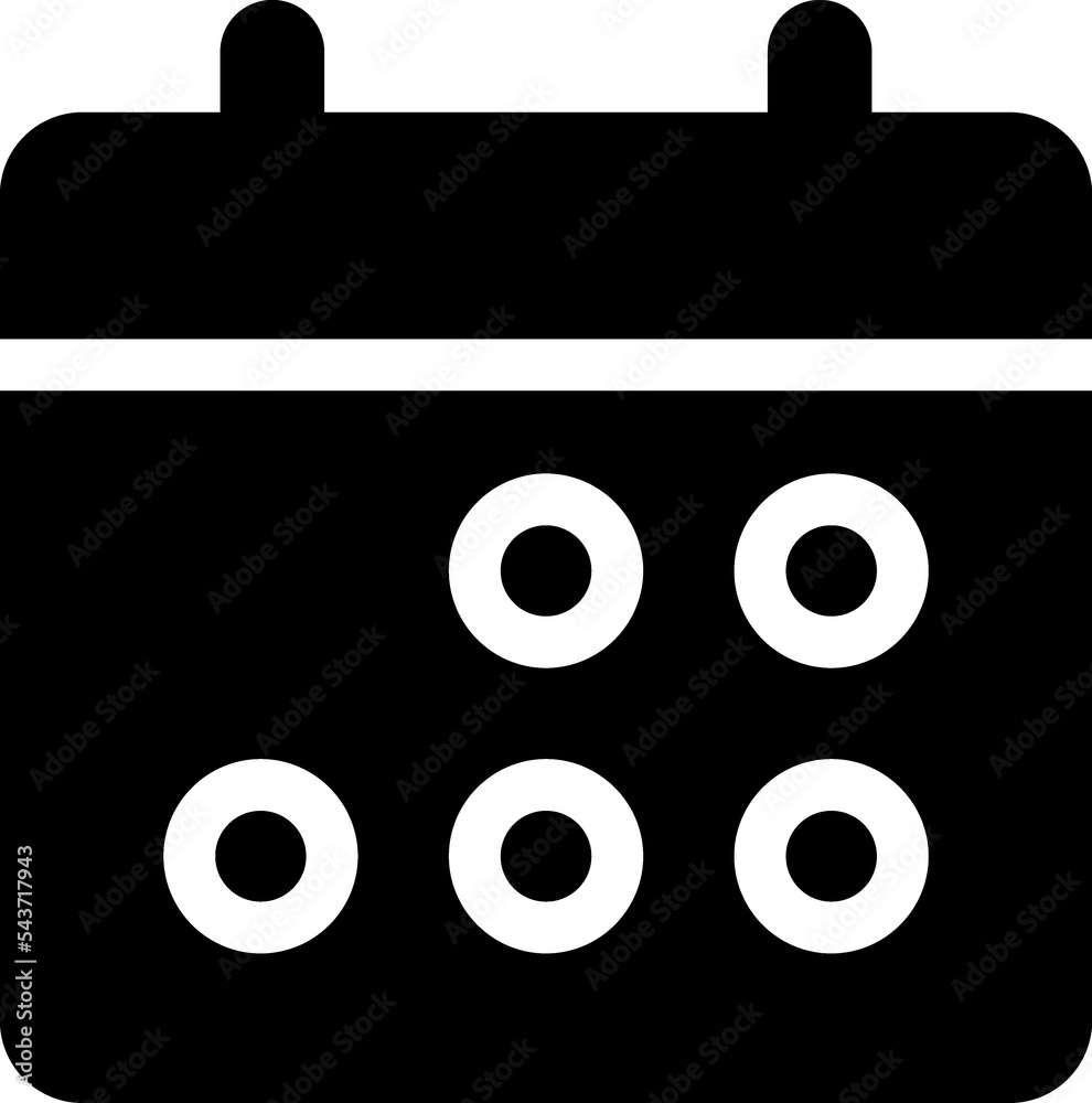 Fototapeta premium Calendar black glyph icon 