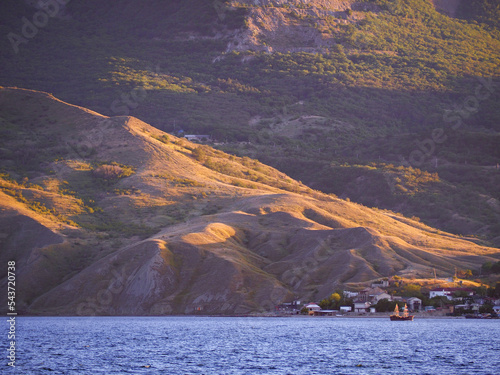 Seacost village at the sunny day