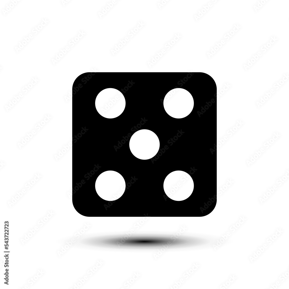 Dice icon. flat design vector illustration for web and mobile Dice icon. flat design vector illustration for web and mobile