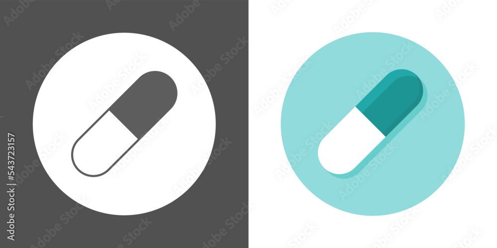 Set Vector pills icon medicine blue pink capsule vector icon, medicine icon vector pill isolated black and white background Set Vector pills icon medicine blue pink capsule vector icon, medicine icon vector pill isolated black and white background