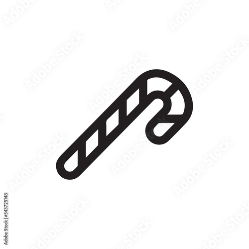 candy cane icon vector sign symbol