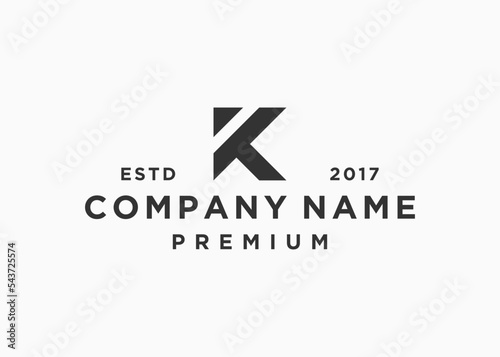 letter kt logo design vector illustration template