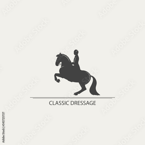 Photos Logo design, rider and horse, classic dressage