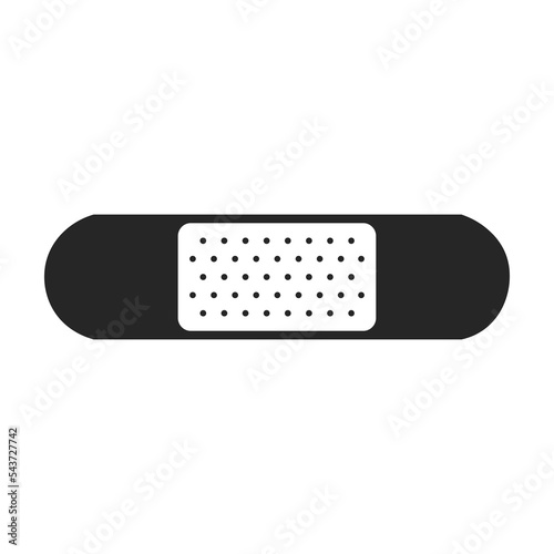 Bandage vector black icon. Vector illustration bandage on white background. Isolated black illustration icon of band .