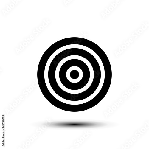 Dart board icon. flat design vector illustration for web and mobile