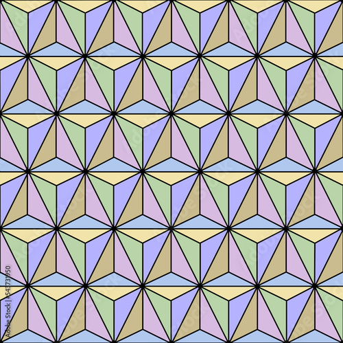 Triangles in a geometric pattern