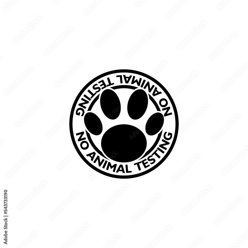 Cruelty free label. Not tested on animals stamp isolated on white background