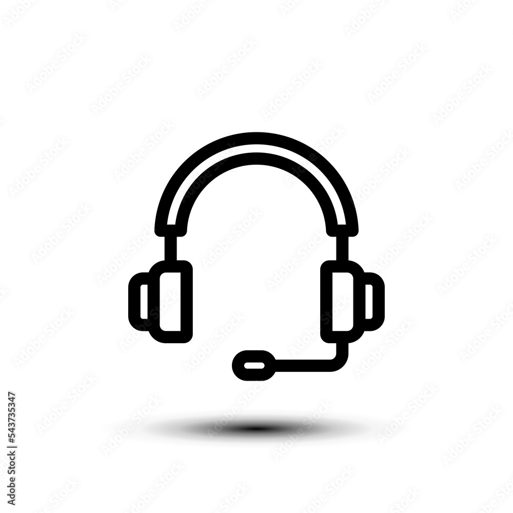 Headphone icon. flat design vector illustration for web and mobile Headphone icon. flat design vector illustration for web and mobile