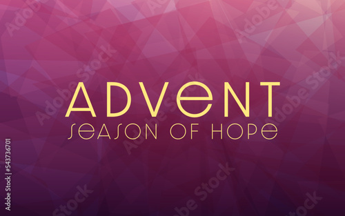 Advent, the season of hope banner in warm purple, pink and gold, like flickering candle light.