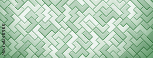 Abstract background made of tetris blocks in light green colors