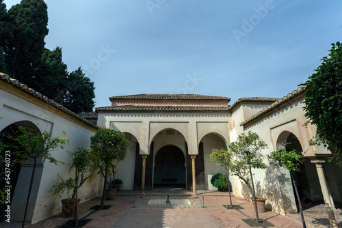 The Patio de los Naranjos in the Alcazaba of Malaga