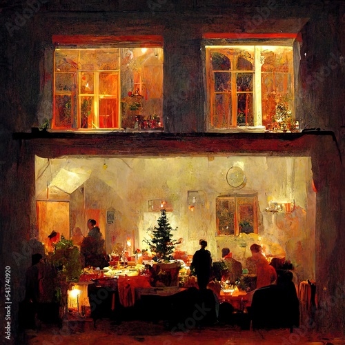 Christmas Dinner in Home © Sebastián Hernández