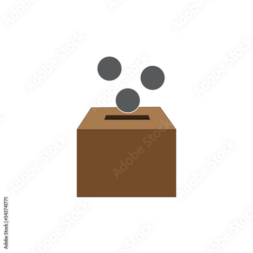 charity box icon logo vector design template