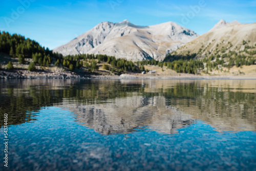 Allos lake in the French Alpes.National park of Mercantour (Provence,France)