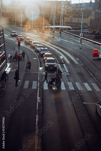 Wall Mural Traveling in Copenhagen cityscape, Copenhagen, Denmark