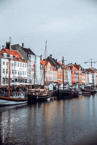 Canvas Print Traveling in Copenhagen cityscape, Copenhagen, Denmark