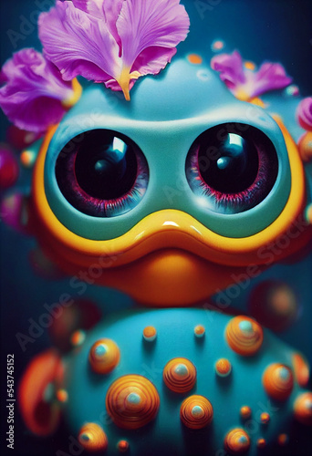 Creepy Candy Creatures and People, Abstract Colorful Illustration