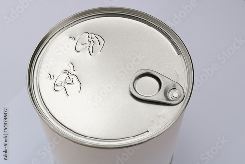 Canned food item container. Aluminum food Container. Aluminum lid container. Canned milk powder for babies.