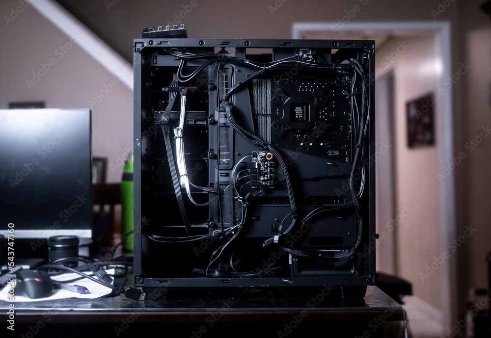 Fototapeta premium Custom PC's at night 
