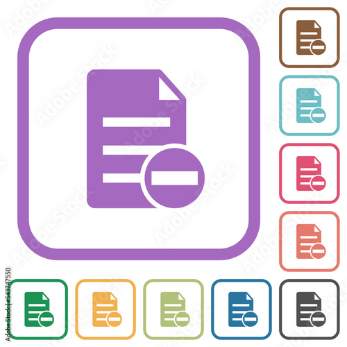 Remove document simple icons