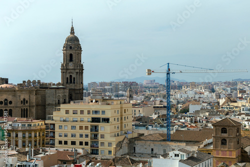 View of the Malaga Cathedral from the Alcazaba