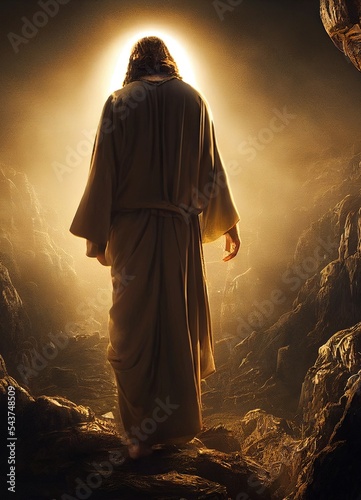 Jesus rises from the dead, into the light, out of the grave, Christ has risen