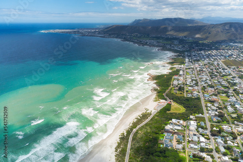 Aerial view of Hermanus, Walker Bay, Western Cape, South Africa