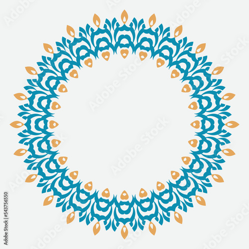 Retro abstract pattern with culture ornament on white background. round ornament decoration.