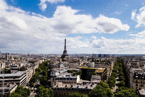 View of the Eiffel Tower from the Arc de Triomphe