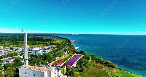 Drone Shoot, Smoke Stack, Beech side, Lake Ontario, Scarborough 