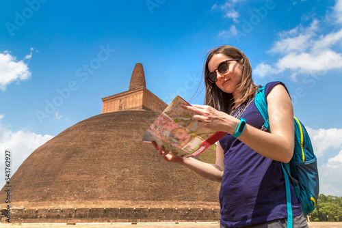 Photography Abhayagiri stupa in Sri Lanka